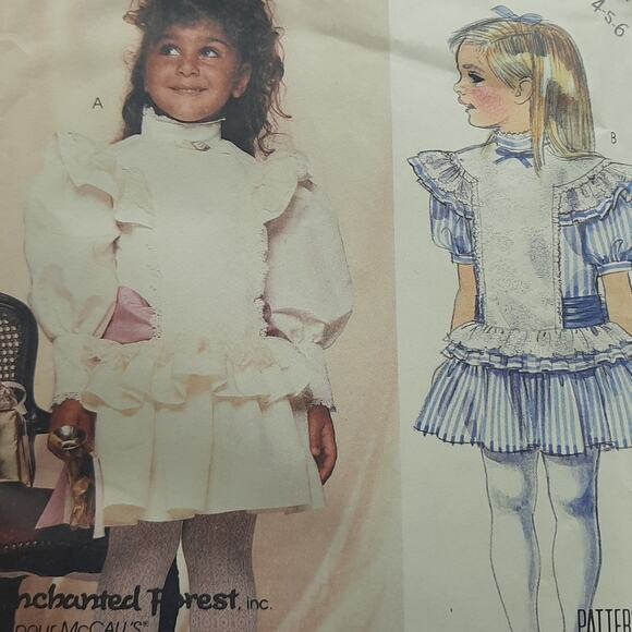 Vintage McCall's Sewing Pattern 3343 Little Girl's Dress & Sash Size 4-5-6 - Picture 2 of 5